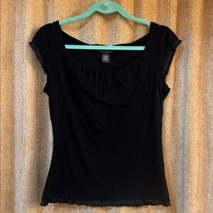 Banana Republic Black Short Sleeve Blouse